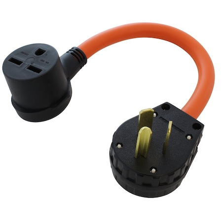 Ac Works Plug Adapter, STW, 6-30R, 10-30P, 1.5 ft., Orange S1030630-018